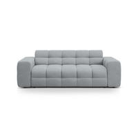 SOFA Kendal aus strukturiertem Stoff platin 3 Sitzplätze - Platinfarben, Textil (103/79/222cm) - Micadoni