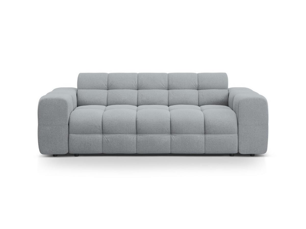 SOFA Kendal aus strukturiertem Stoff platin 3 Sitzplätze - Platinfarben, Textil (103/79/222cm) - Micadoni