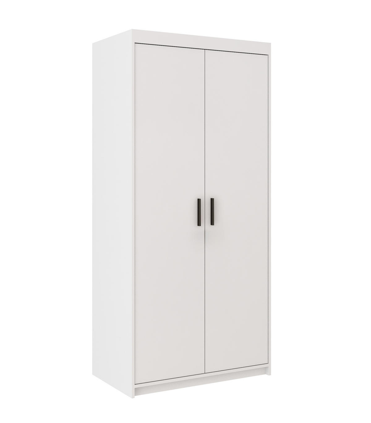 KLEIDERSCHRANK Storicos Weiß 89,7/190,5/53 cm - Modern 2-türig - Weiß, Holzwerkstoff/Kunststoff (89.8/190.6/53cm) - AX Living