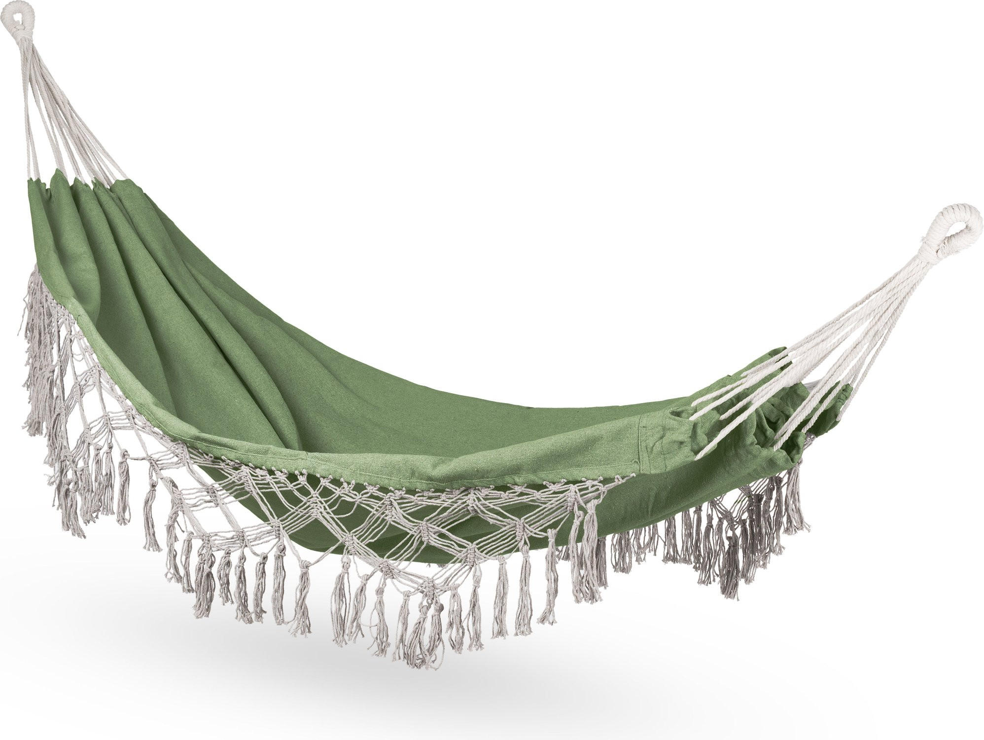 HÄNGEMATTE 200/150 cm, bis 200 kg - Olivgrün, Textil (150/1/200cm) - Outtec