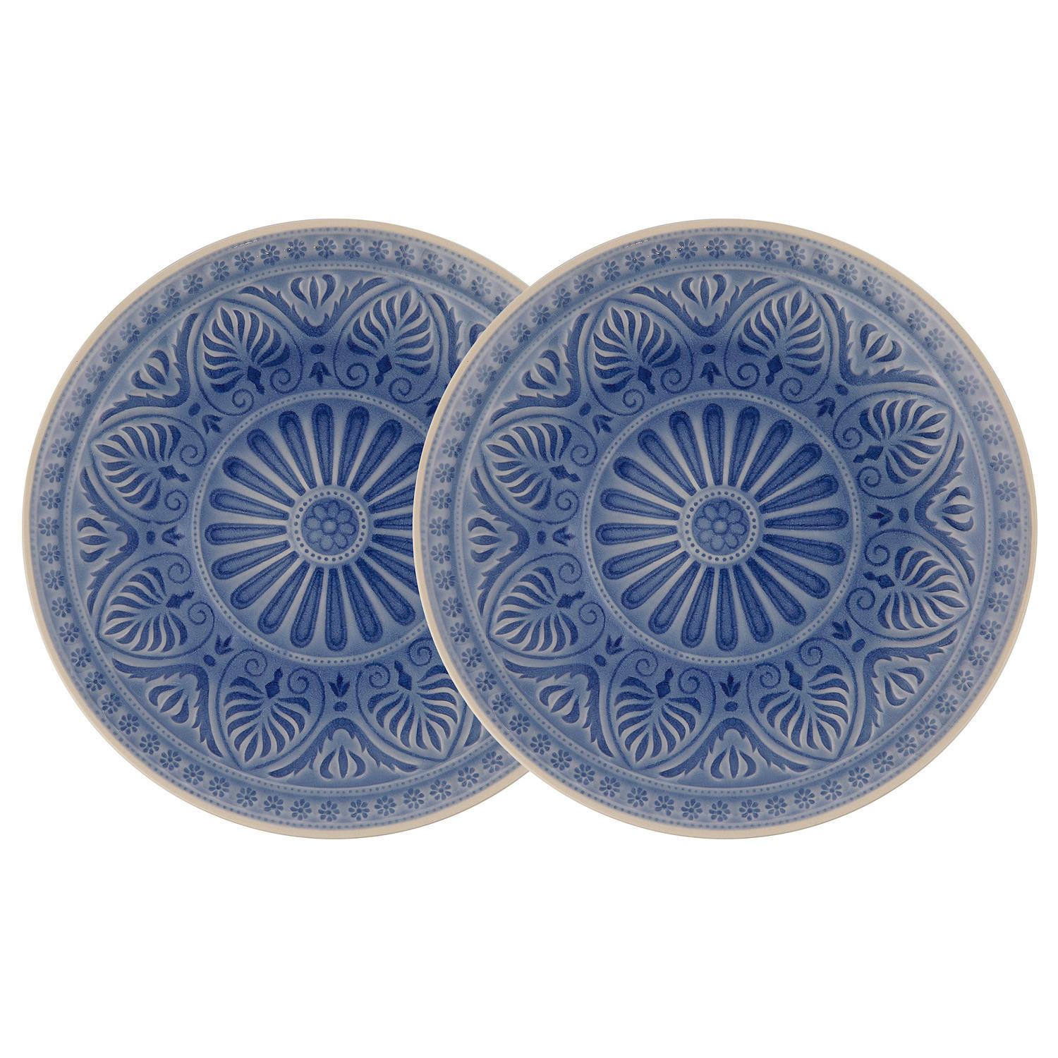 ESSTELLER (2er Set) Sumatra - Blau, Keramik (31/31/3cm) - Butlers