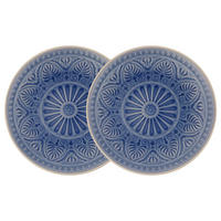 ESSTELLER (2er Set) Sumatra - Blau, Keramik (31/31/3cm) - Butlers