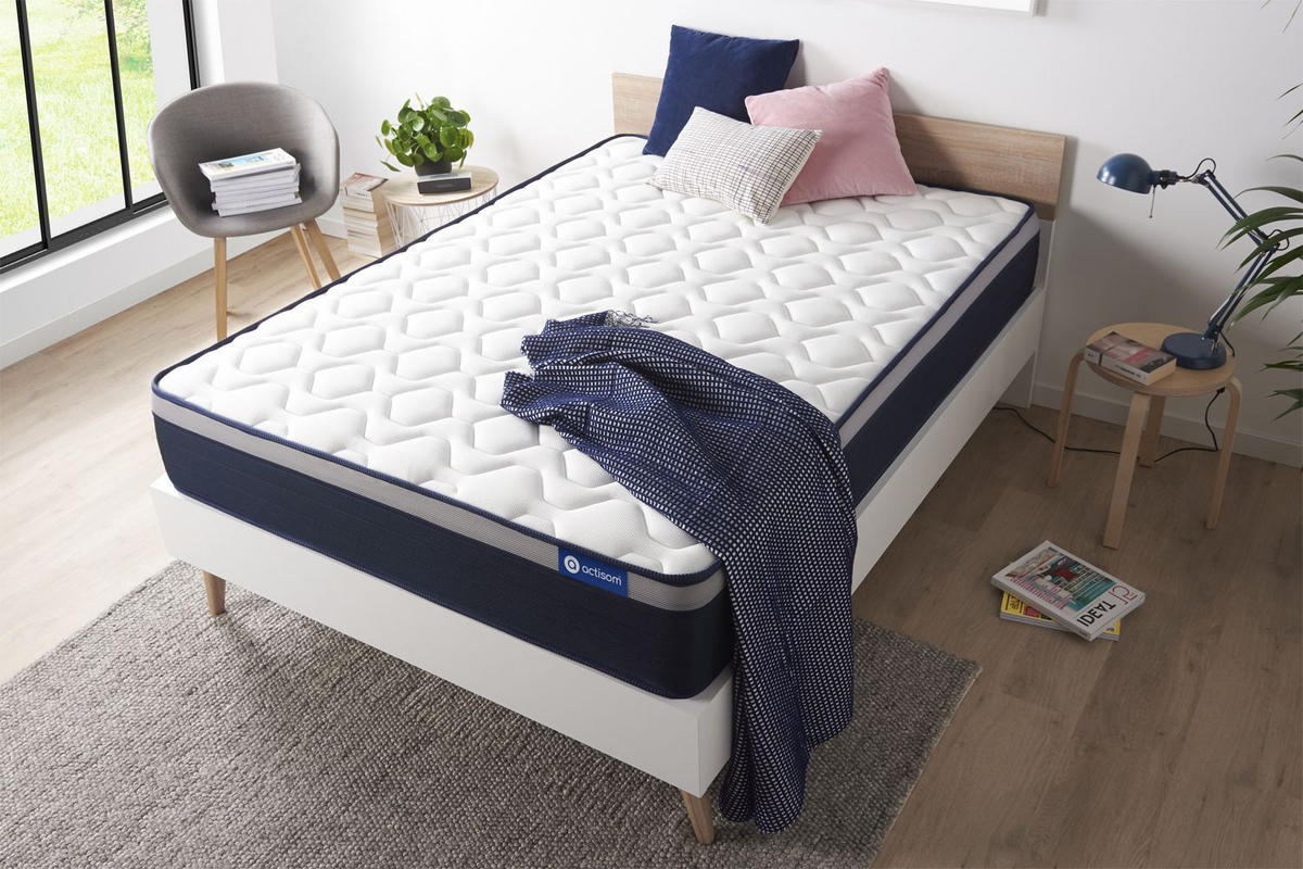 MATRATZE Actilatex max Latex und Memory-Schaum 90 x 190 cm h3 - Weiß, Textil (90/190cm) - ACTISOM