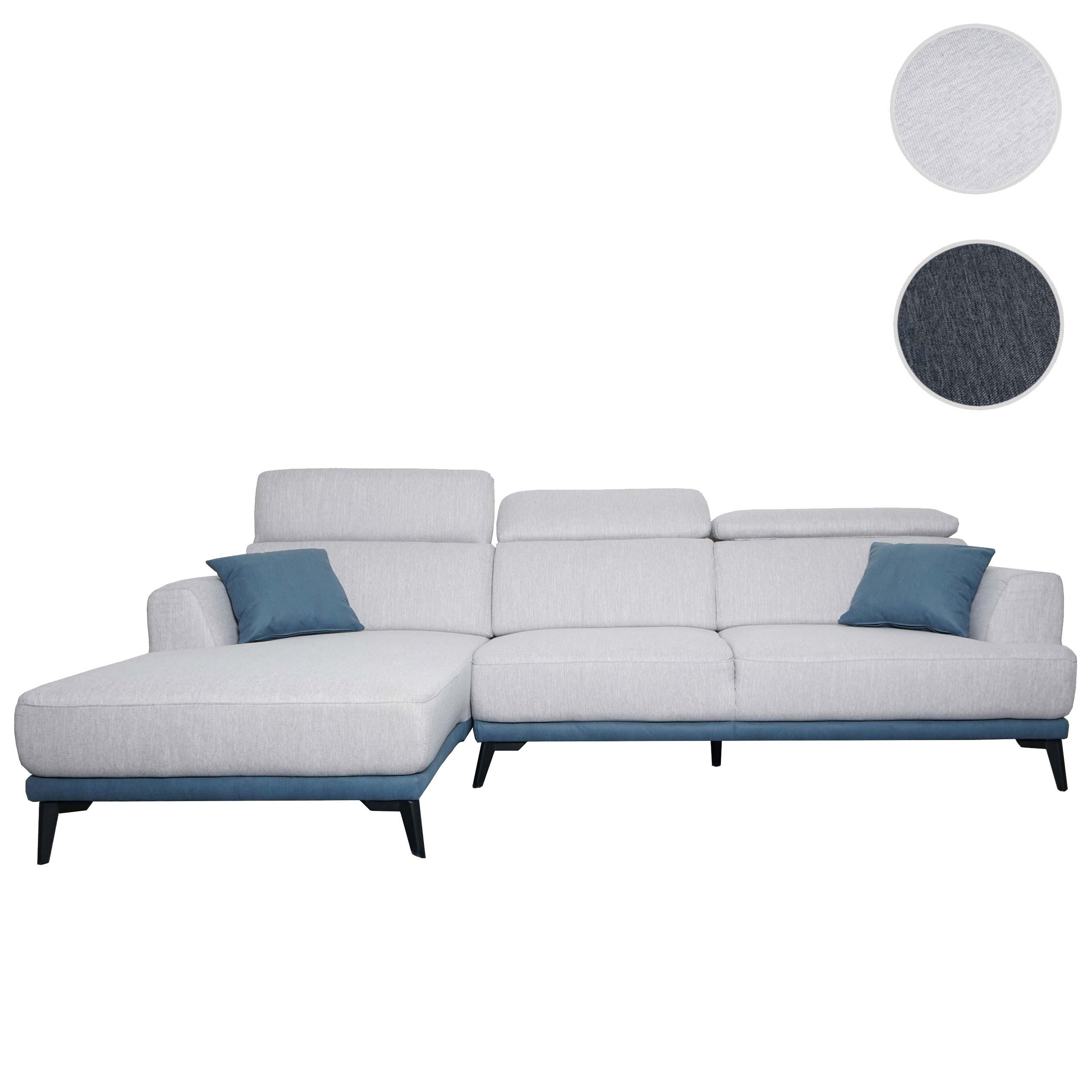 SOFA L-FORM Hellgrau - Hellgrau, Textil (277/170cm) - MCW