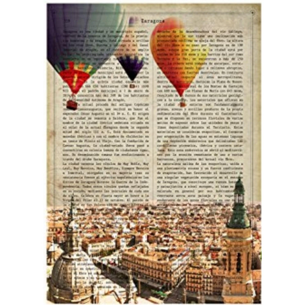 POSTER Vintage Von Zaragoza. A4 Rahmenlos - Klar, Papier (29.7/5/21cm) - Nacnic