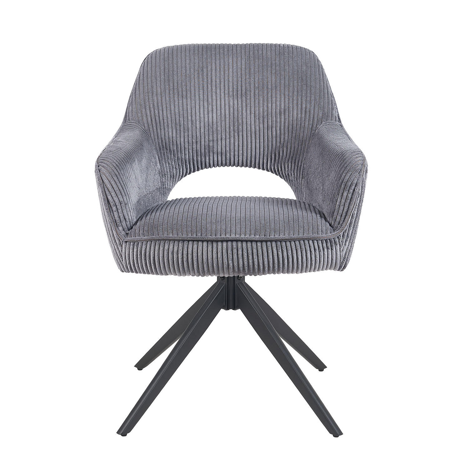 DREHSTUHL Mika-Nils - Schwarz/Grau, Textil/Metall (60/87/65cm) - DUBI Möbel