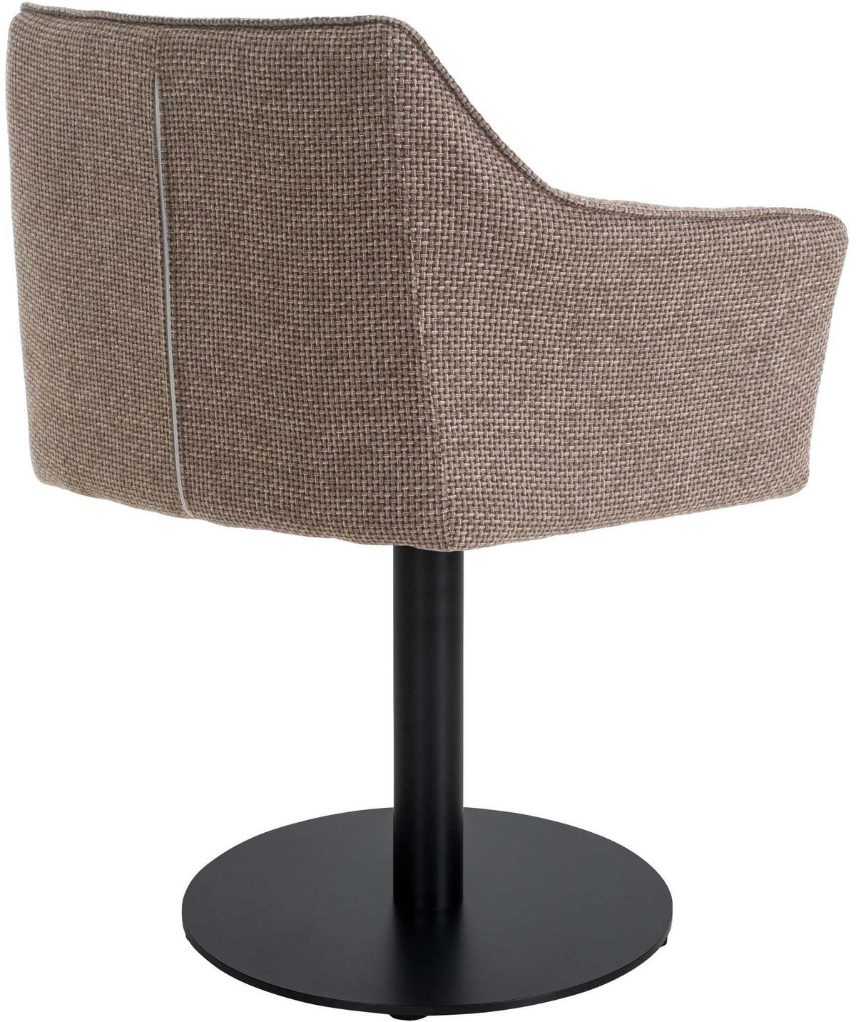 SESSEL Stoff Terrabraun - Dunkelbraun/Schwarz, Textil/Metall (64/75/48cm) - CLP