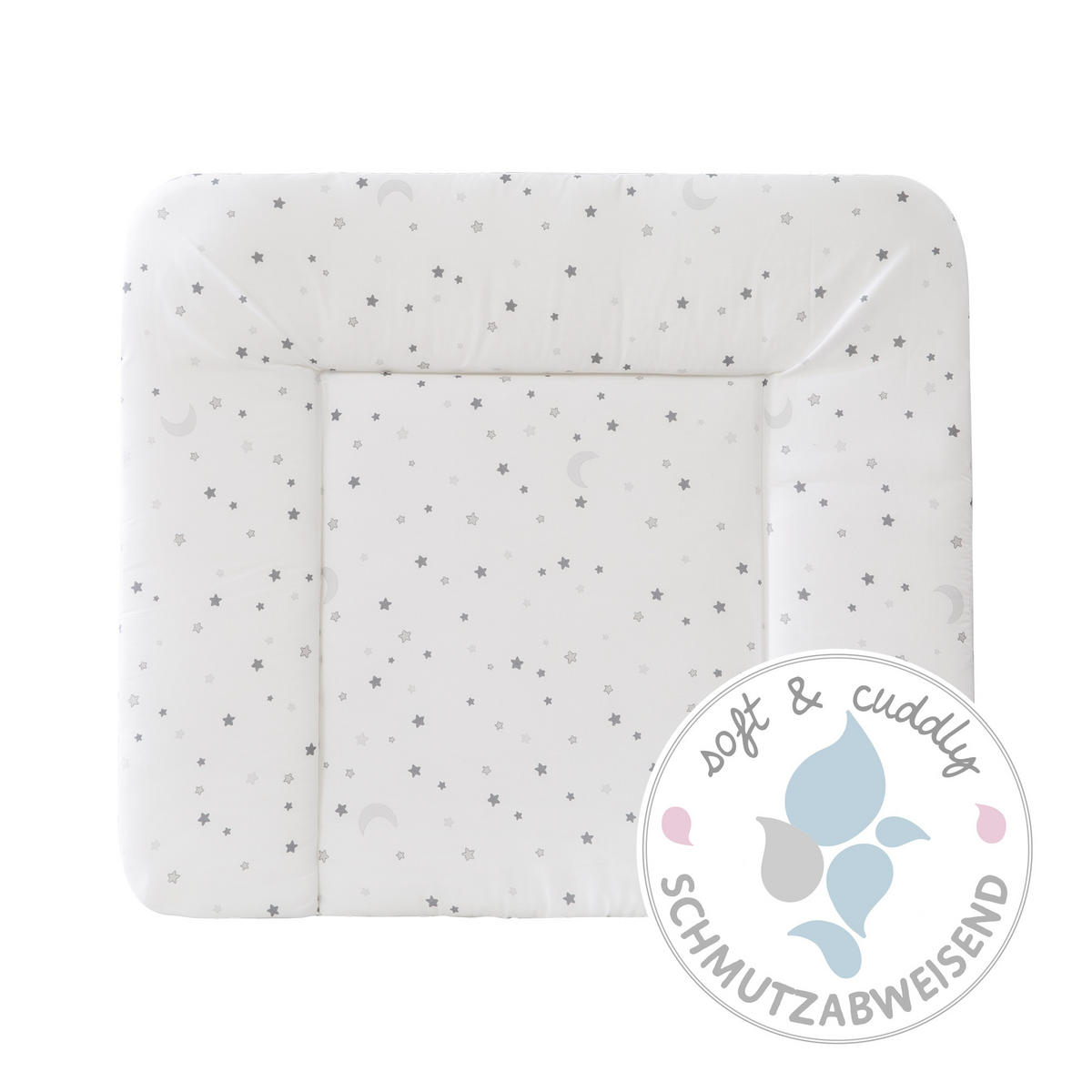 WICKELAUFLAGE Sternenzauber grau - Weiß, Textil (85/75cm) - Roba