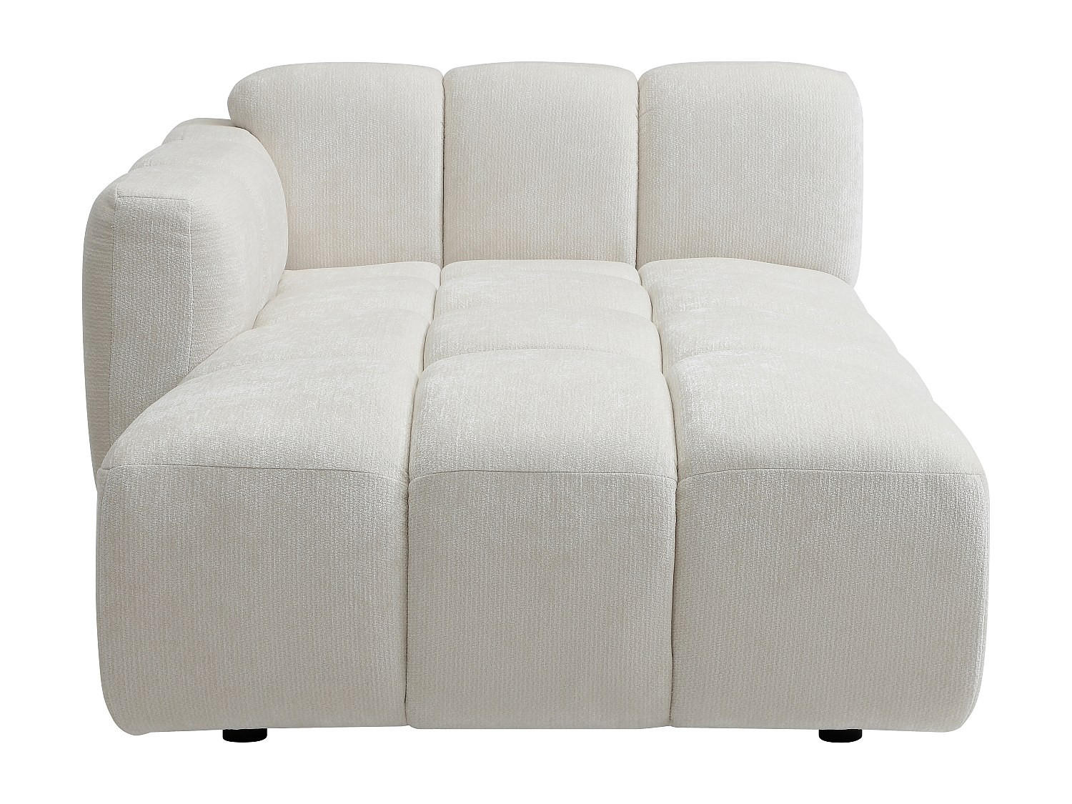 RECAMIERE ohne Schlaffunktion - 1 Person - stoff - gebrochenes weiß Carlivi - Weiß, Textil (120/73/170cm) - Vente-Unique