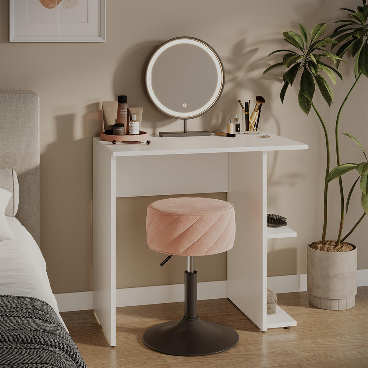 PSACÍ STŮL Simple Bílá - bílá, kompozitní dřevo (50/80/76cm) - Vicco