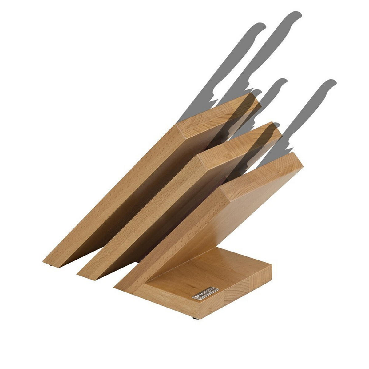 MESSERBLOCK Beige 23.5/12.5/23.5 cm NPCAL87 - Beige, Holz (12.5/23.5/23.5cm) - ArteLegno