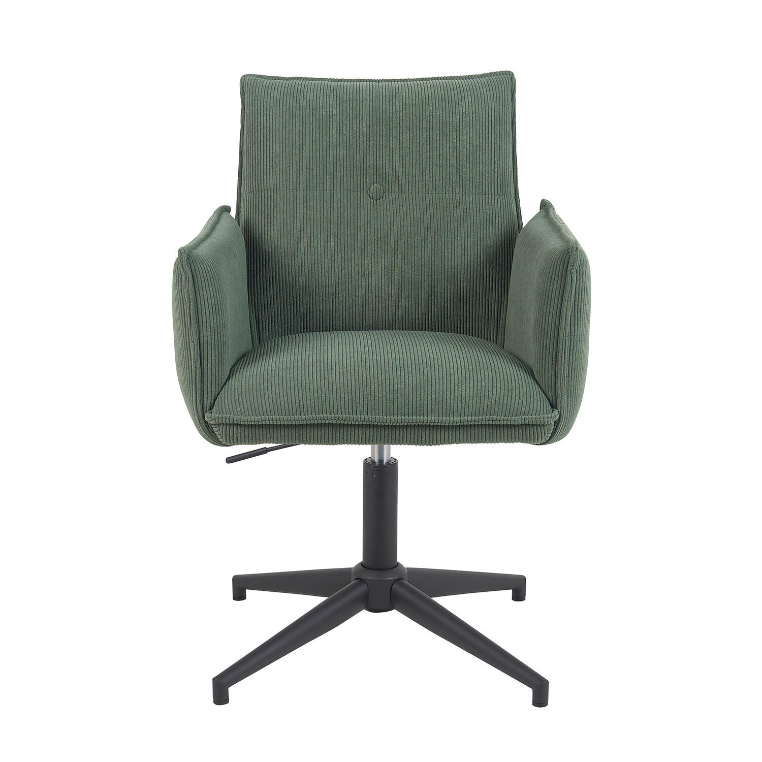 BÜROSTUHL Mika-Till - Schwarz/Grün, Textil/Metall (60/85/63cm) - DUBI Möbel