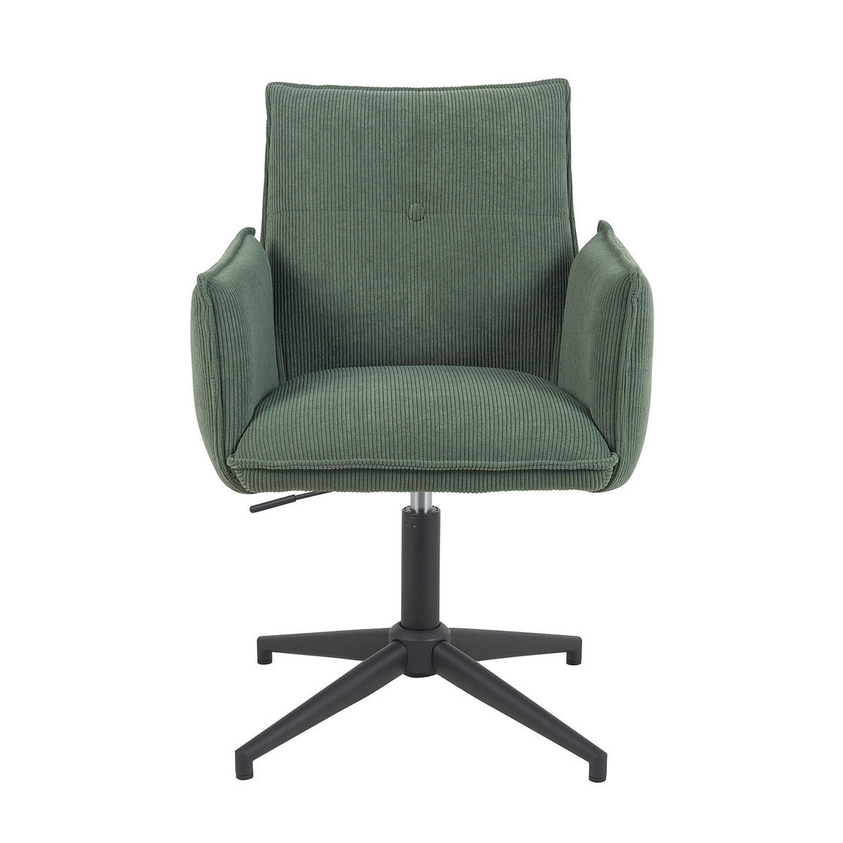 BÜROSTUHL Mika-Till - Schwarz/Grün, Textil/Metall (60/85/63cm) - DUBI Möbel