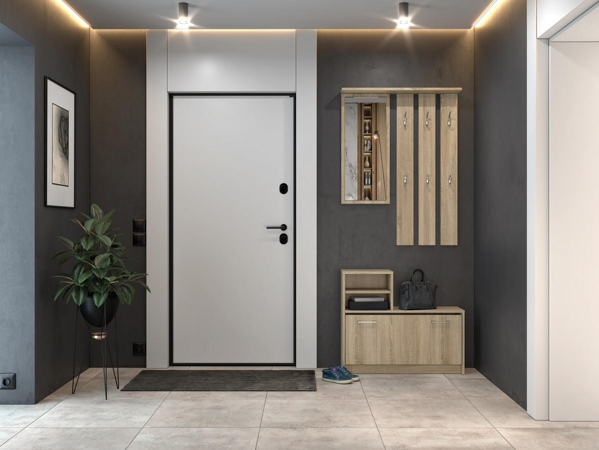 GARDEROBENSET Verena (2-teilig) - Sonoma Eiche, Holzwerkstoff (85/180/24cm) - kommodly