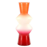 VASE Multicolor rot, orange und weiß - Orange, Glas (38cm) - FURNARO