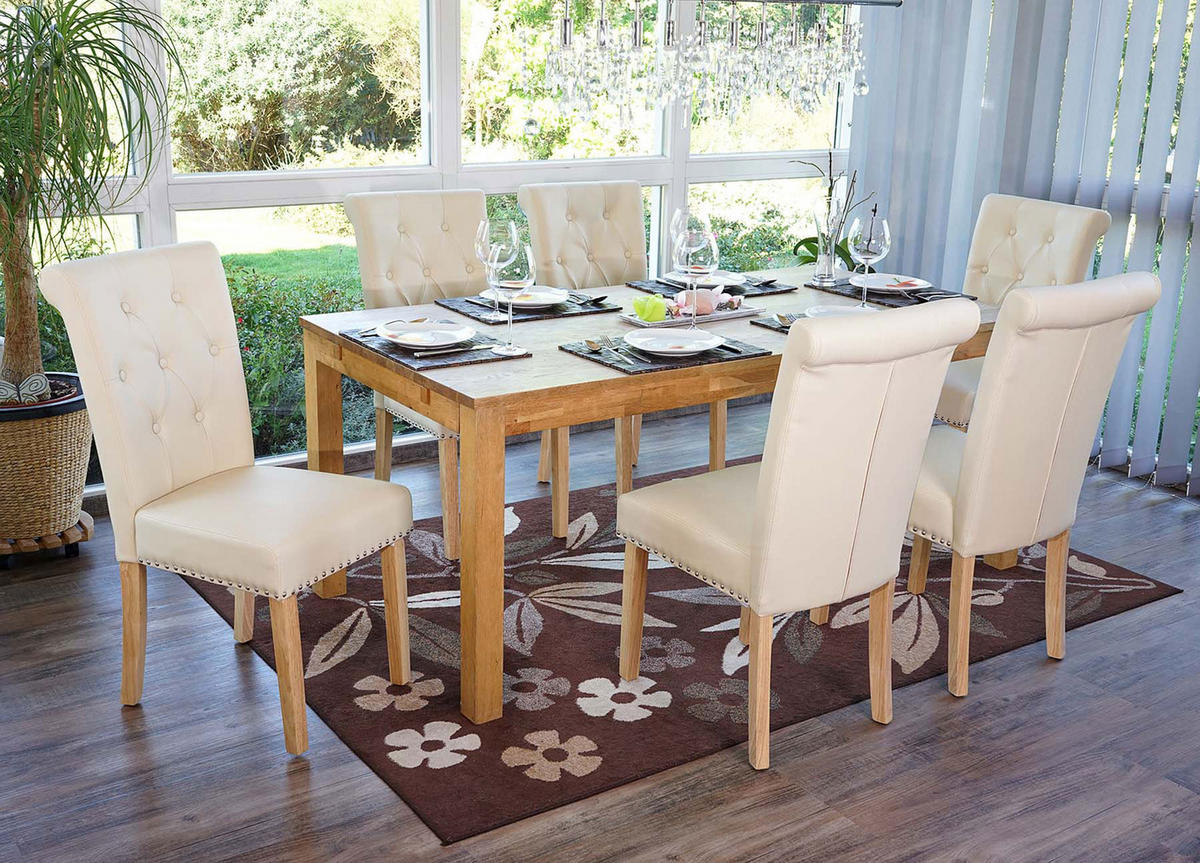 ESSZIMMERSTUHL FIELD Beige, Braun 6er-Set - Beige/Braun, Textil (47/98/62cm) - MCW