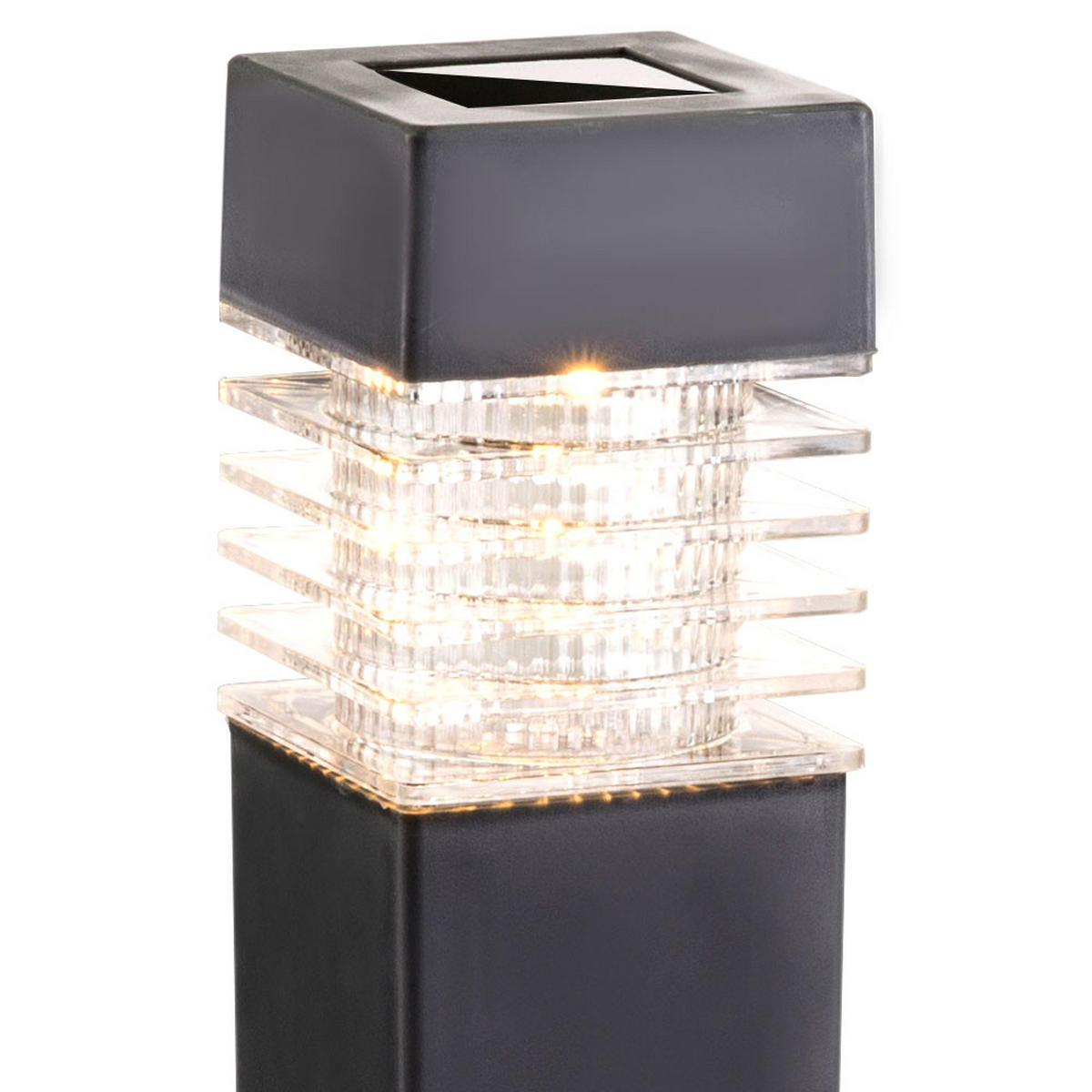 LED AUSSENLEUCHTE Anthrazit grau 4er Set - Anthrazit, Kunststoff (5.8/5.8/38.5cm) - Globo Lighting