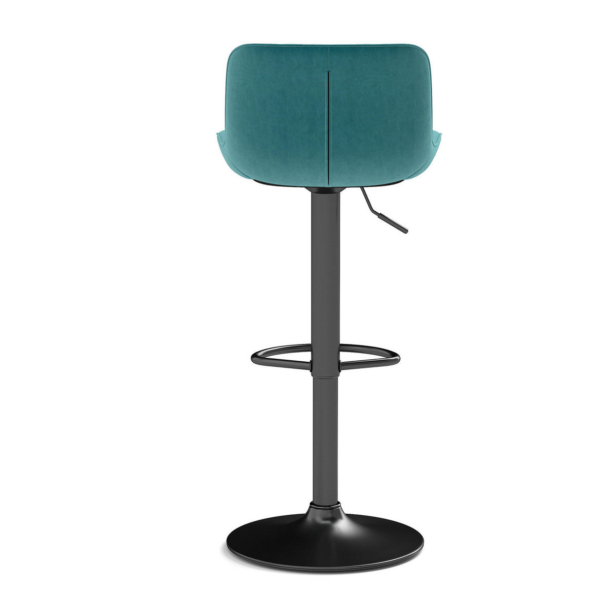 BARSTUHL 4er-Set drehbar höhenverstellbar 87-109 cm Samt Blau - Blau, Metall (46/86/47.1cm) - Meubliv