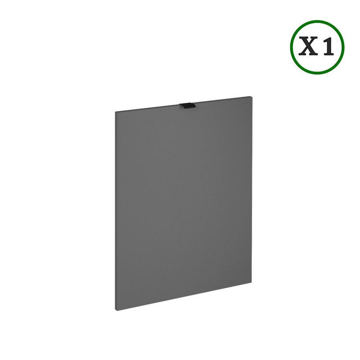 KÜCHENZEILE 360 cm - Langen K72-M360 in Grau/Matt - Schwarz/Grau, Holz/Metall (360/248/58cm)