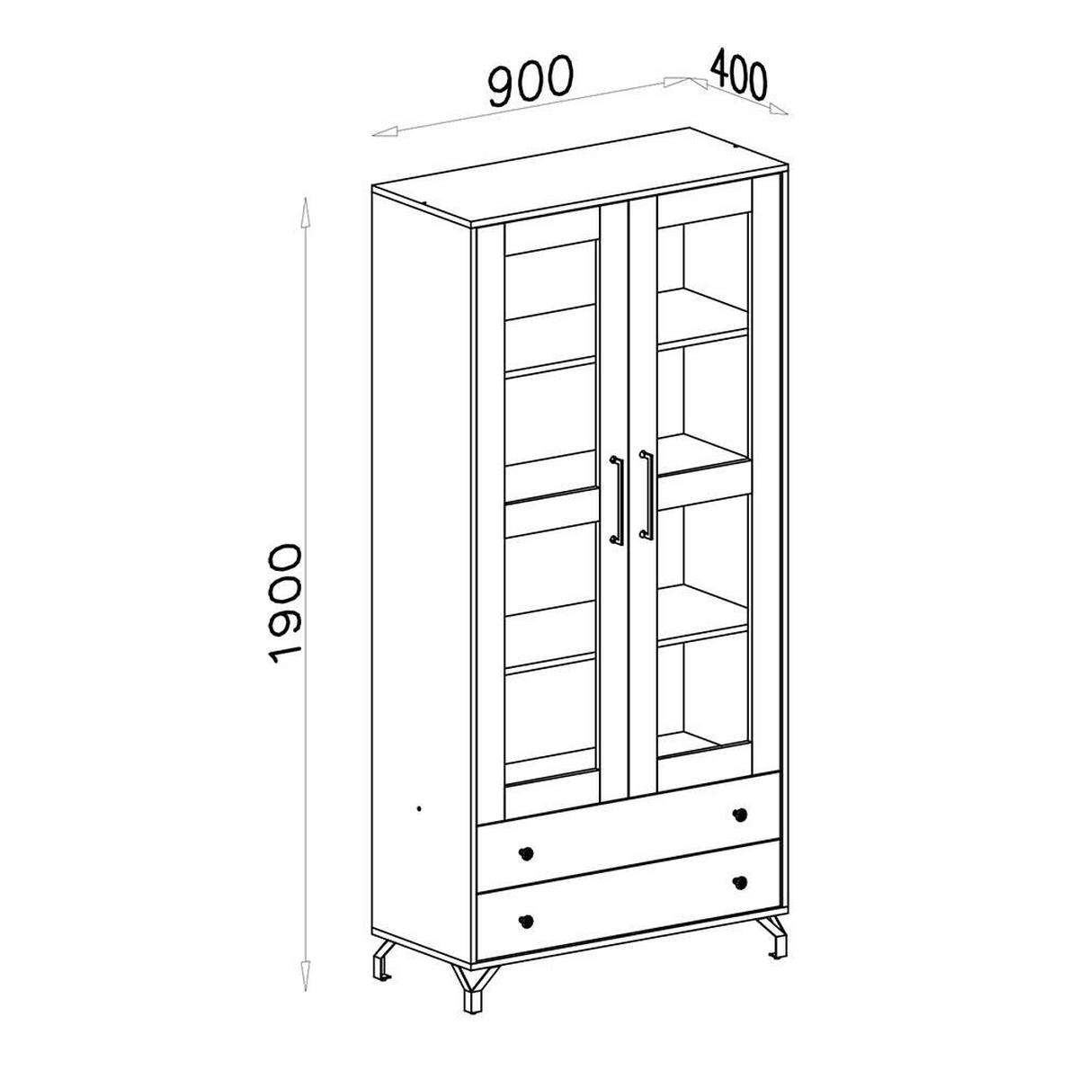 VITRINE – 90 cm – BERGEN System – Weiß - Weiß Hochglanz, Holzwerkstoff (90/190/40cm) - hi-markt