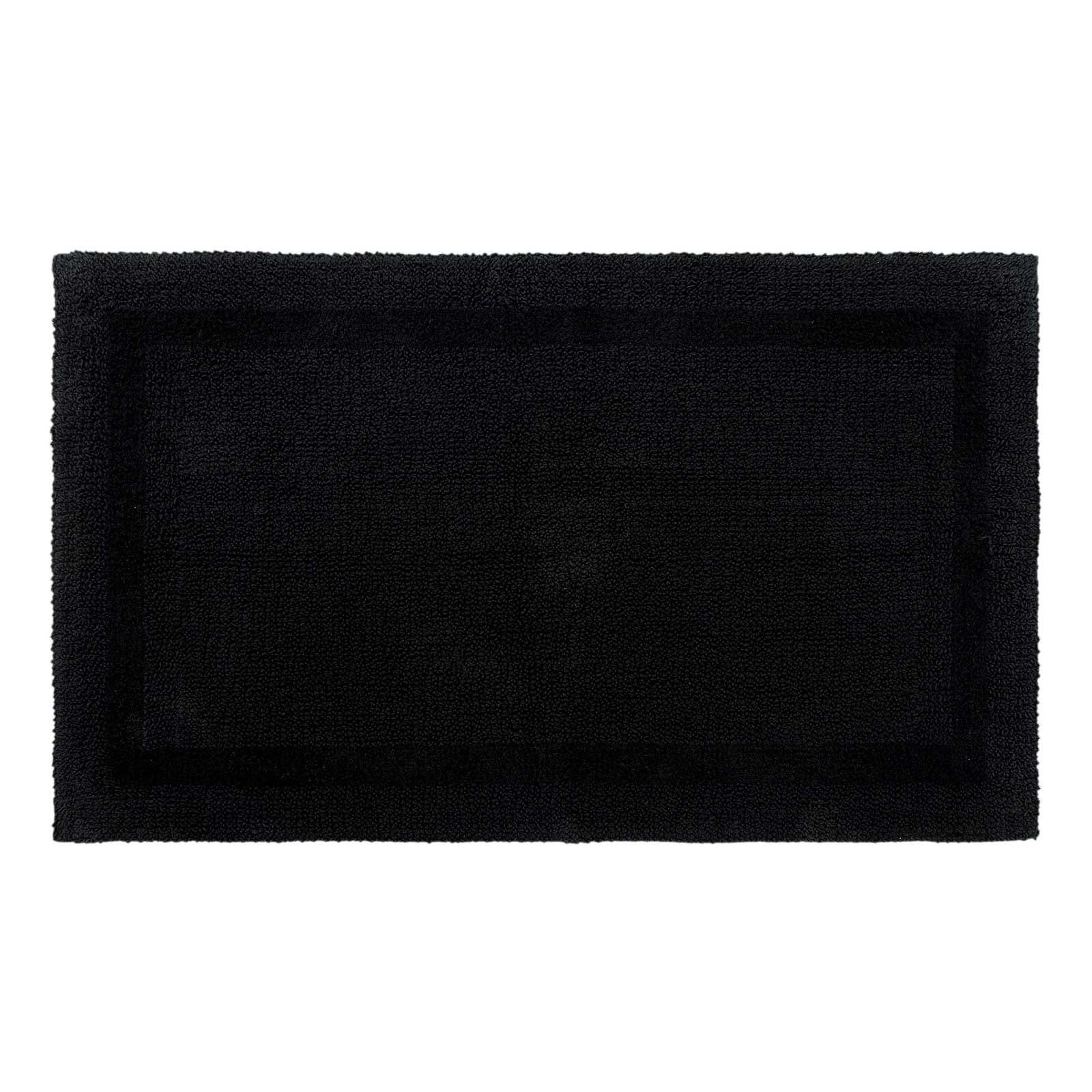 BADEMATTE 50/80 cm, 100% Baumwolle, wendbar - Schwarz, Textil (50/80cm) - Homescapes