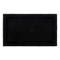 BADEMATTE 50/80 cm, 100% Baumwolle, wendbar - Schwarz, Textil (50/80cm) - Homescapes