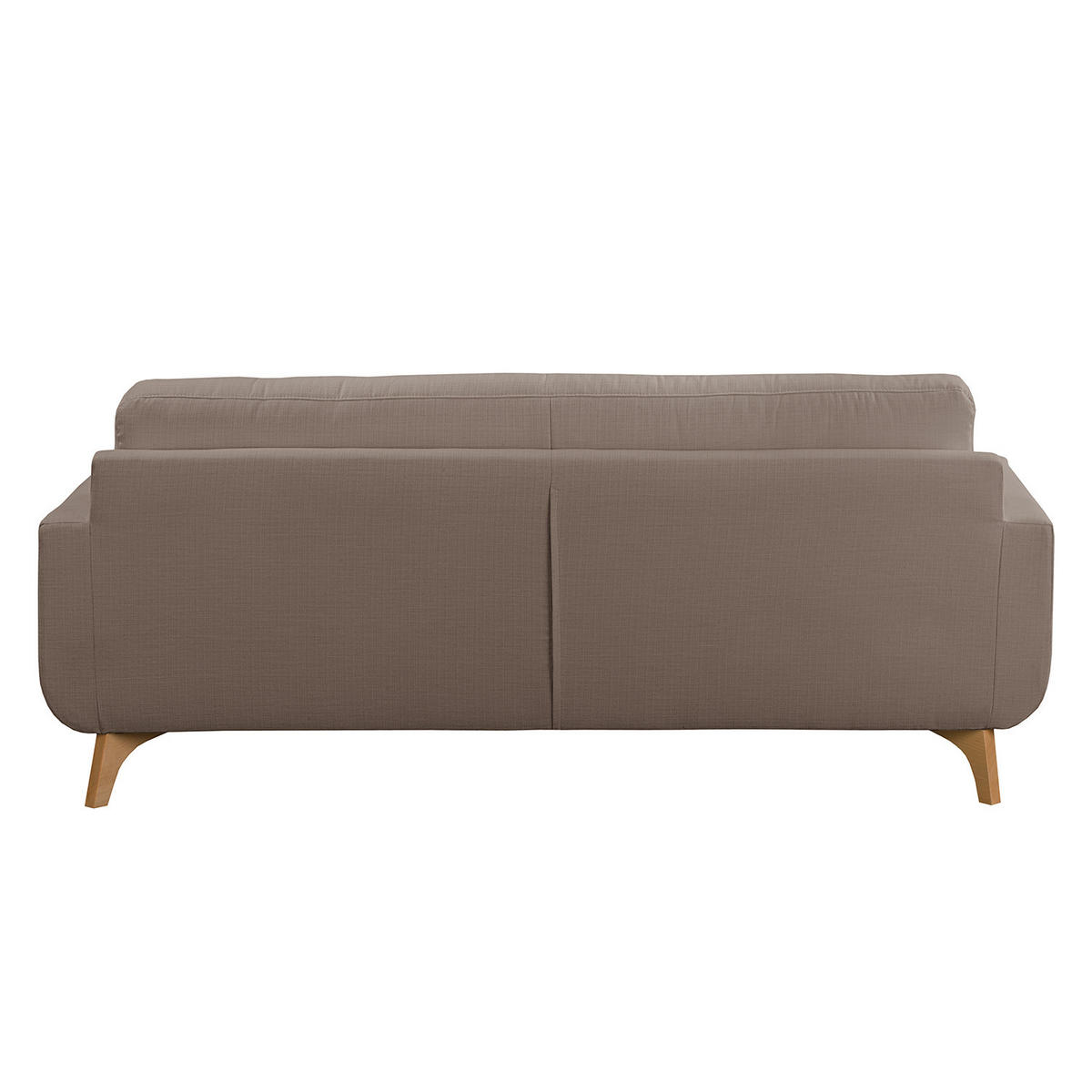 ECKSOFA mit Longchair - Strukturstoff - Cappuccino, Textil (208/150cm) - home24