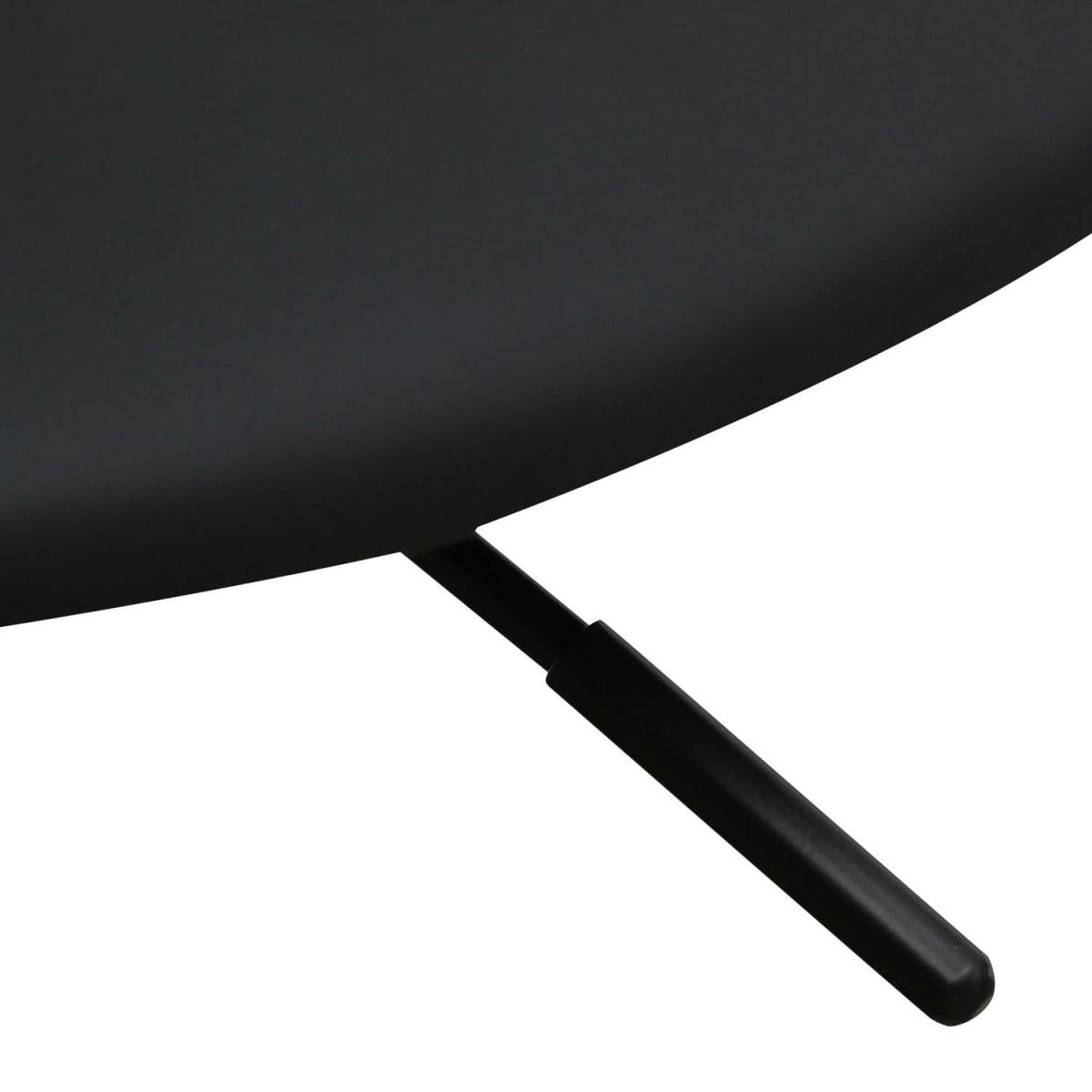 DREHSTUHL höhenverstellbar in Kunstleder Schwarz - Schwarz, Textil/Metall (56/74/57cm) - Furnhouse