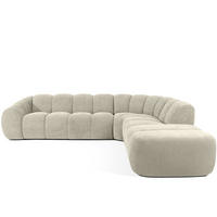 ECKSOFA RECHTS FLAVA, Ecru - Ecru, Holz/Holzwerkstoff (310/274cm) - KONSIMO®
