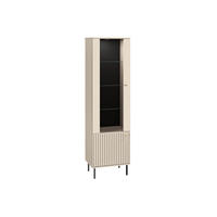 VITRINE SOPHIE Beige 55x40x190 cm - Beige, Holzwerkstoff (55/190/40cm) - FURNLUX