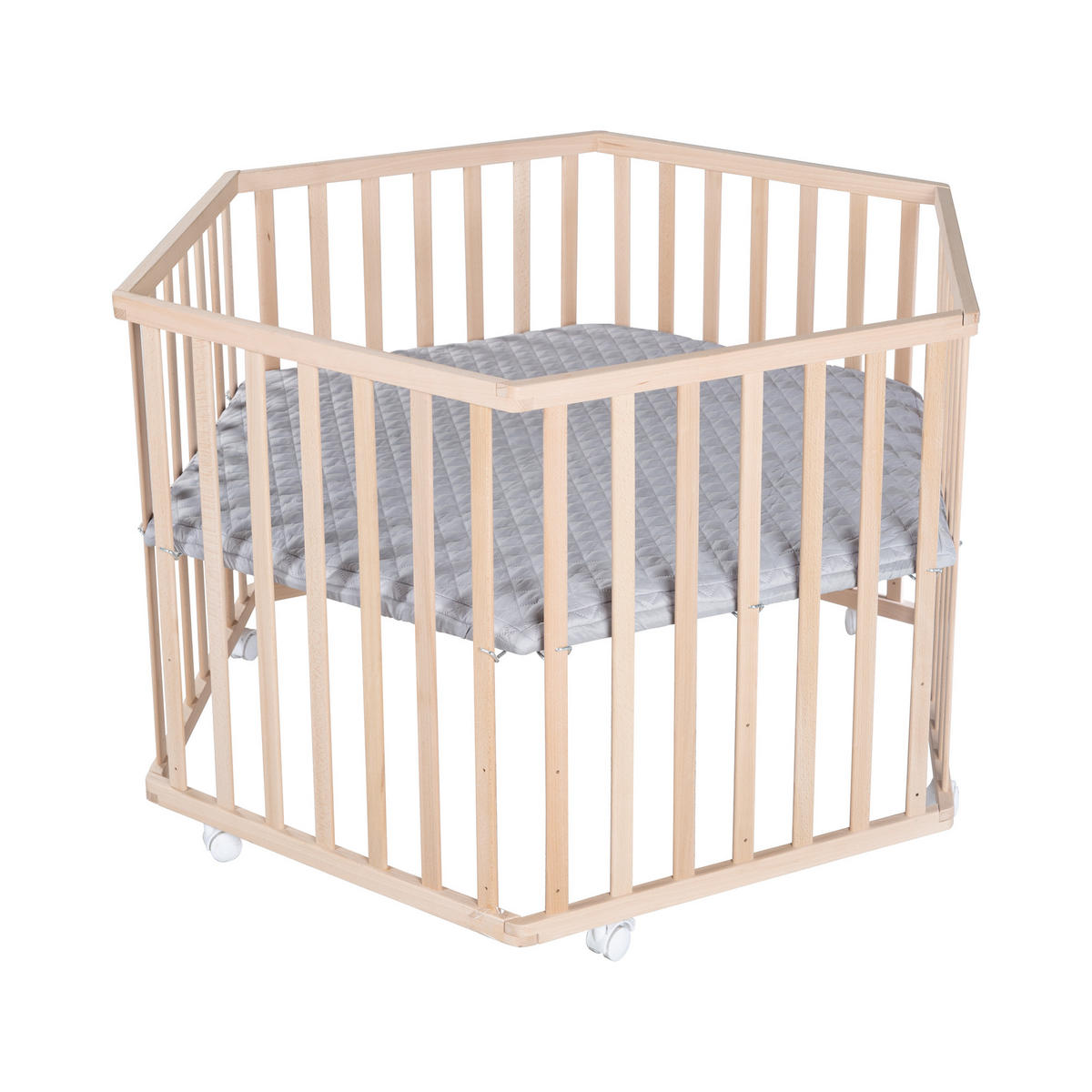 LAUFGITTER 6-eckig, roba Style grau - Naturfarben, Holzwerkstoff (118.5/72.5/103.5cm) - Roba