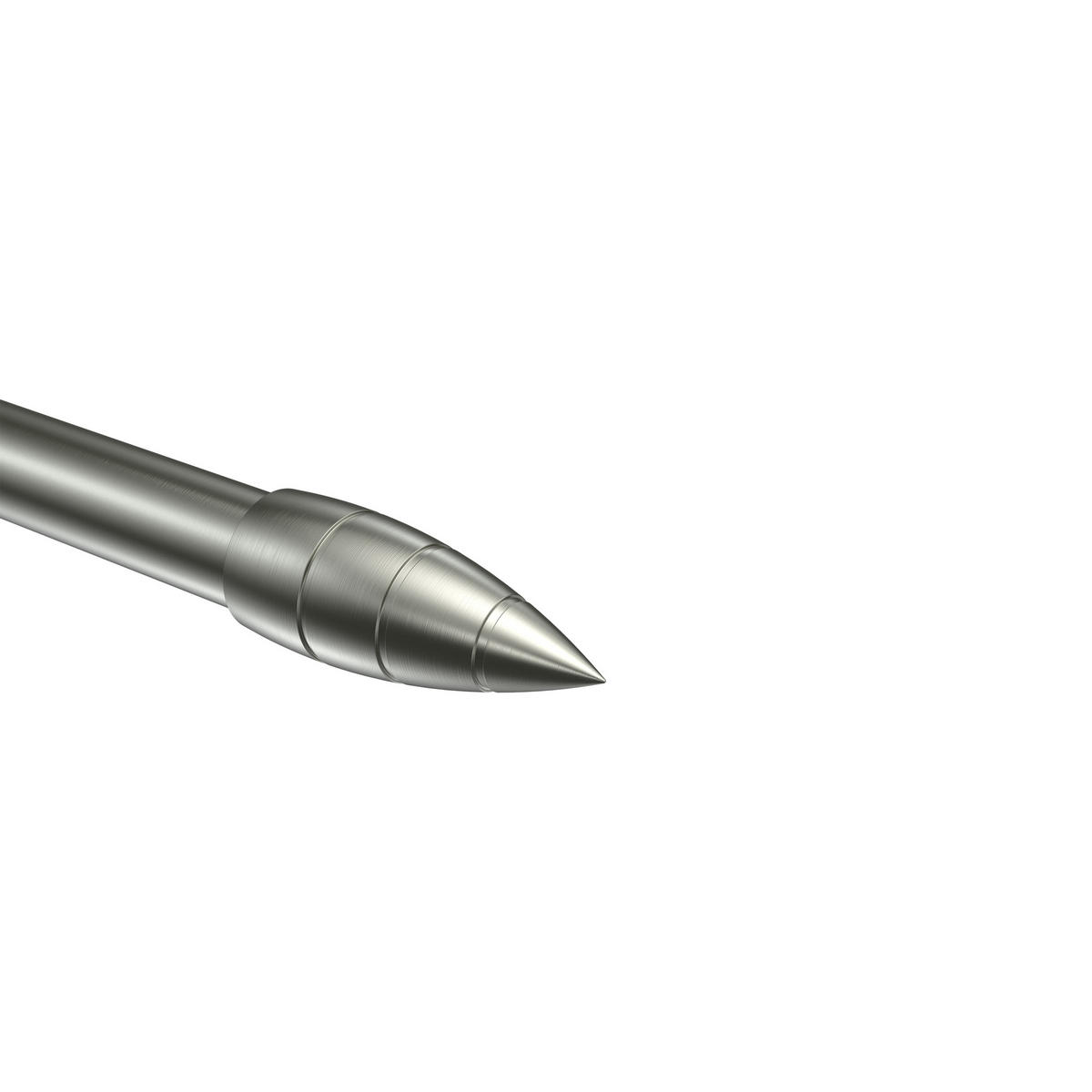 ENDSTÜCKE FÜR GARDINENSTANGEN 20 mm Ø, Samanto Edelstahl-Optik, Packung 2 Stück - Edelstahlfarben, Metall (6.4/2.9/2.9cm) - INTERDECO