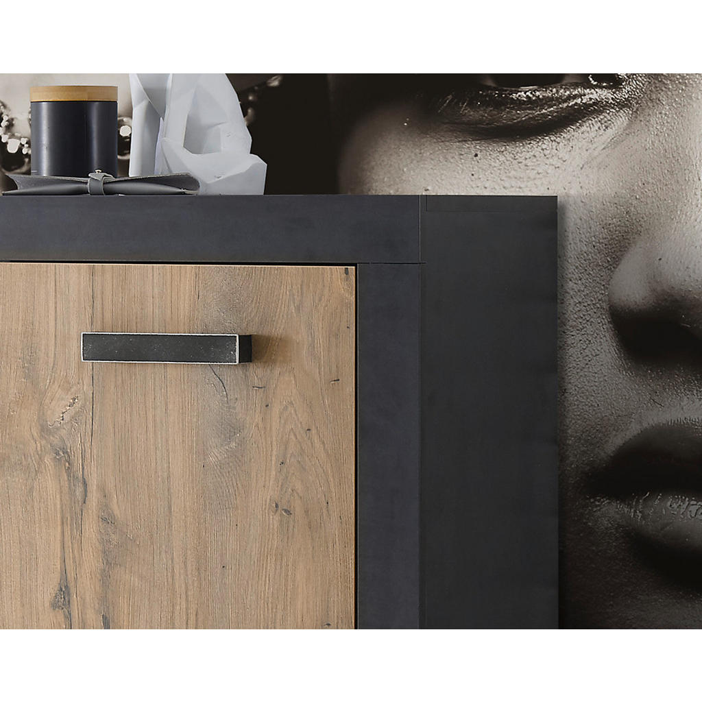 Thumbnail - Furn.Design Garderoben-Sitzbank, Kastanien, Grau, Kunststoff, Nachbildung,Kastanie, Uni, Sockel, 80x43x42 cm, Garderobe,...