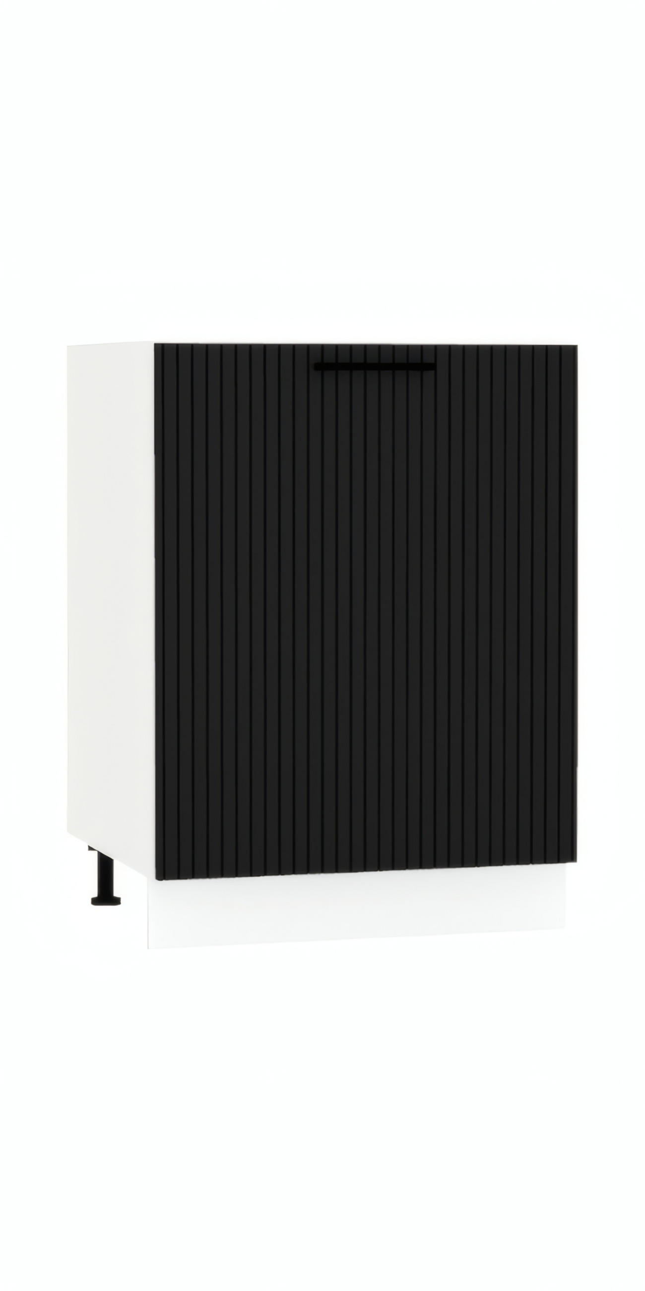 SPÜLENUNTERSCHRANK D60ZL P/L - KENDRO - Moderne Küchen Gestaltung - Schwarz, Holz/Metall (60/52.4/82cm) - ROYAL24_MARKT