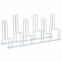 FAHRRADSTÄNDER Für 6 Fahrräder Freistehend Verzinkter Stahl - Silberfarben, Metall (41/73/164cm) - vidaXL