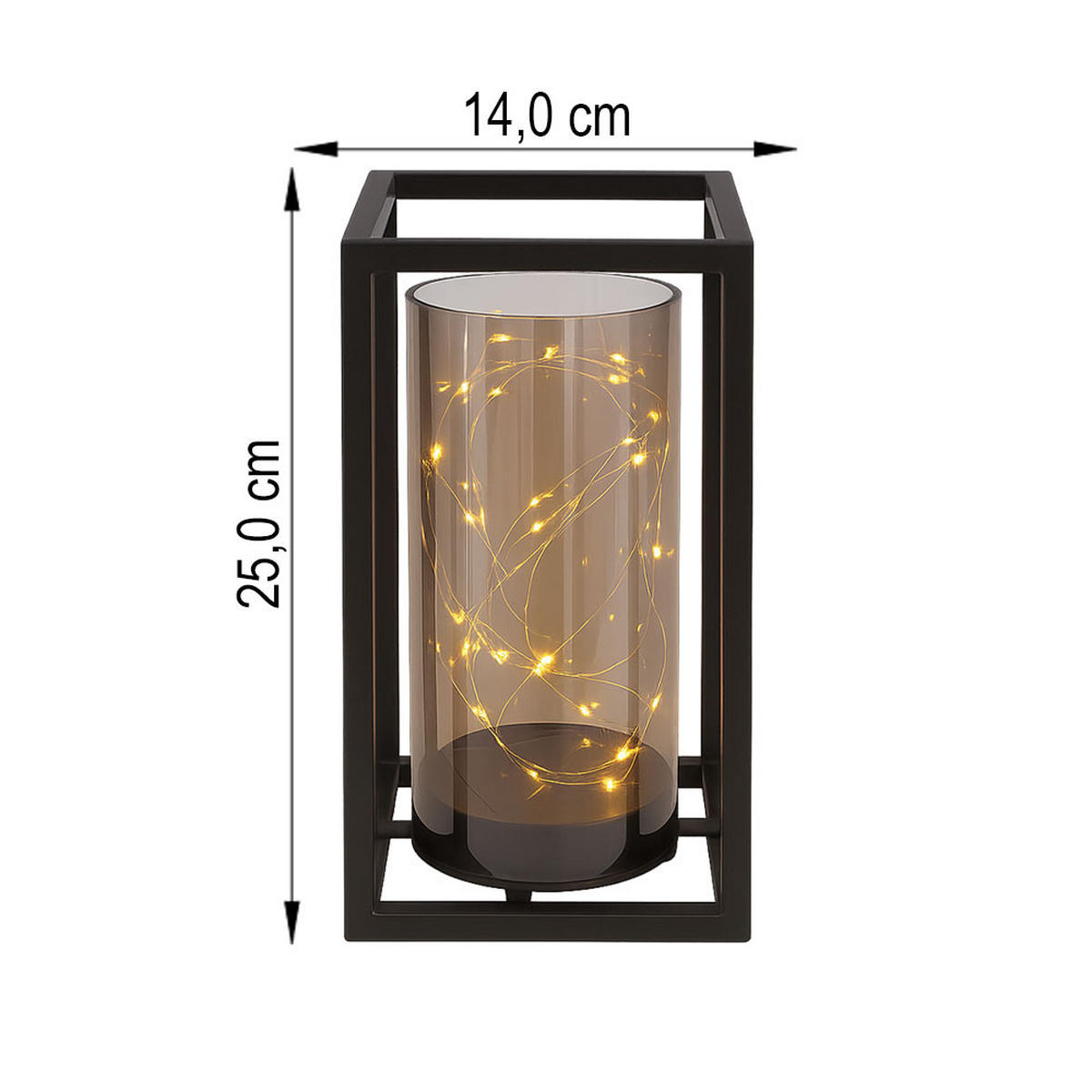 LED AUSSENLEUCHTE Metall Schwarz - Schwarz, Metall (14/14/25cm) - Globo Lighting