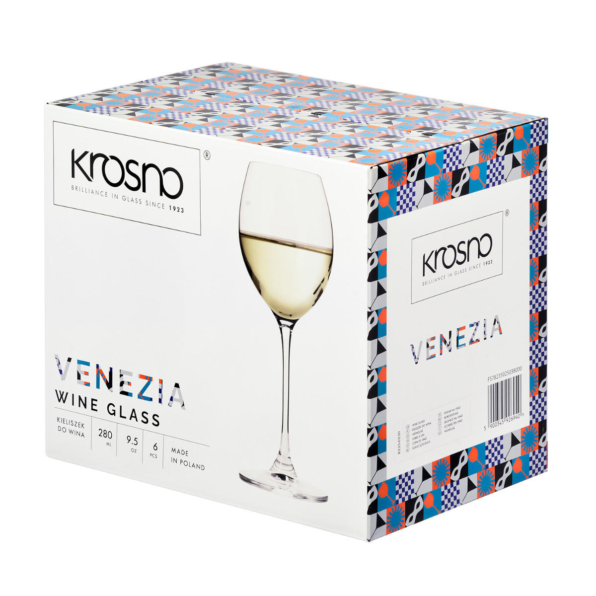 WEISSWEINGLÄSER VENEZIA NEW, 6ER-SET, 280 ML - Transparent, Glas (0.28L) - Krosno Glass
