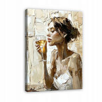 BILDER auf Leinwand Frau Abstrakt Modern 60x40 - Multicolor, Holzwerkstoff (40/60cm) - Wallarena