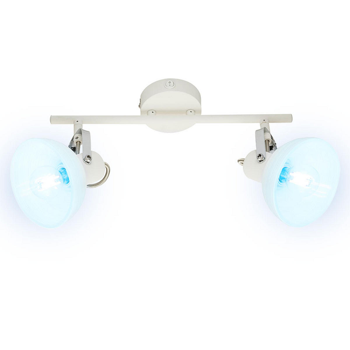 LED DECKENLEUCHTE Amory Weiß Chrom - Weiß, Glas (35/12.2/23cm) - Globo Lighting