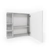 BADSPIEGELSCHRANK Fynn Beton 79.6 x 64 cm - Schieferfarben, Holzwerkstoff (79.6/64/21.2cm) - Vicco