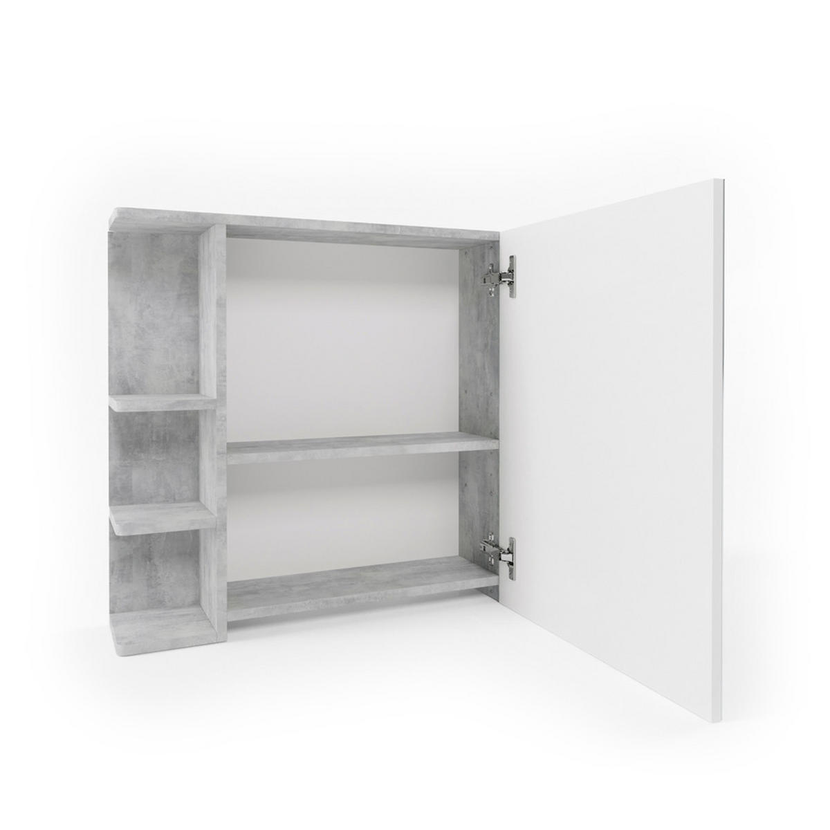 BADSPIEGELSCHRANK Fynn Beton 79.6 x 64 cm - Grau, Holzwerkstoff (79.6/64/21.2cm) - Vicco
