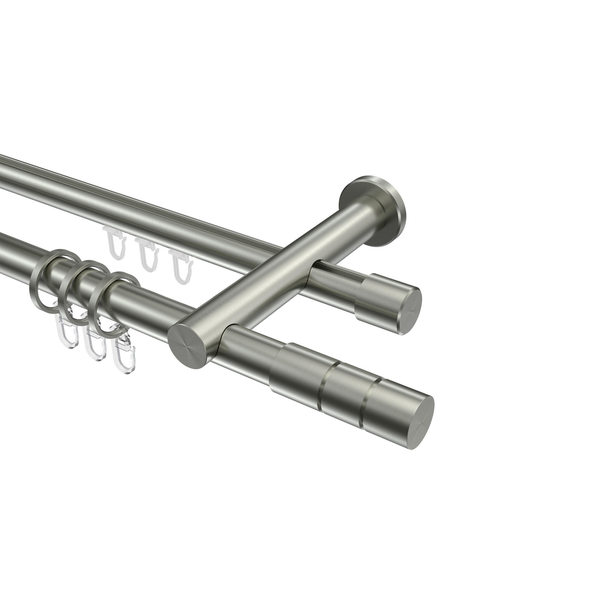 Interdeco Gardinenstange Edelstahl 140 cm