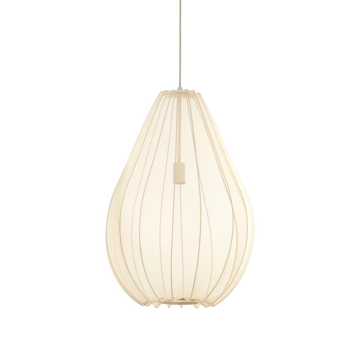 PENDELLEUCHTE Itela Braun 50/50/72 cm - Braun, Textil (50/50/72cm) - Light & Living