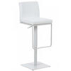 BARHOCKER Lederlook Weiß - Weiß, Textil/Metall (42/86/44cm) - CLP