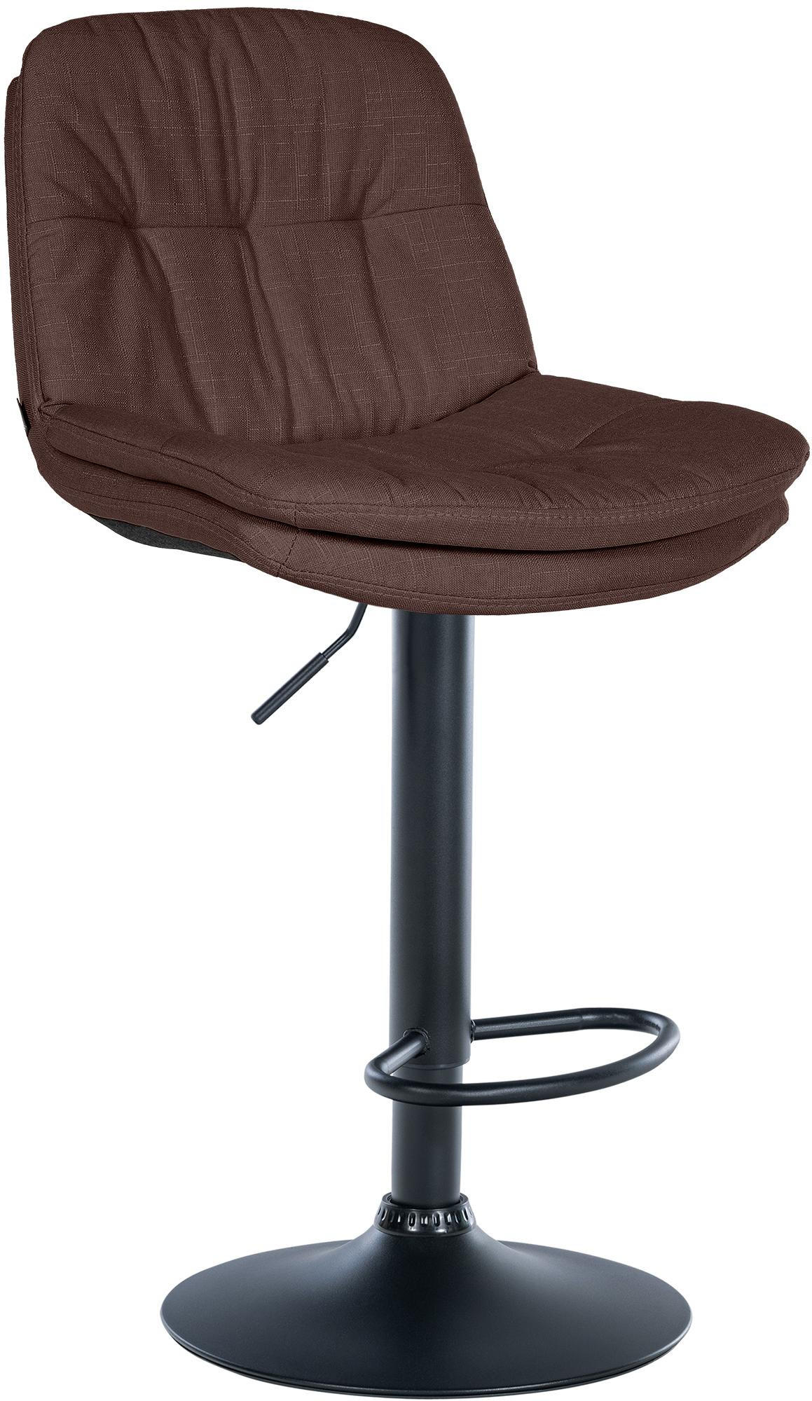 BARHOCKER Stoff braun - Schwarz/Braun, Textil (46/92/54cm) - CLP