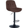 BARHOCKER Stoff braun - Schwarz/Braun, Textil (46/92/54cm) - CLP