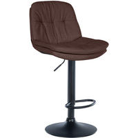 BARHOCKER Stoff braun - Schwarz/Braun, Textil (46/92/54cm) - CLP