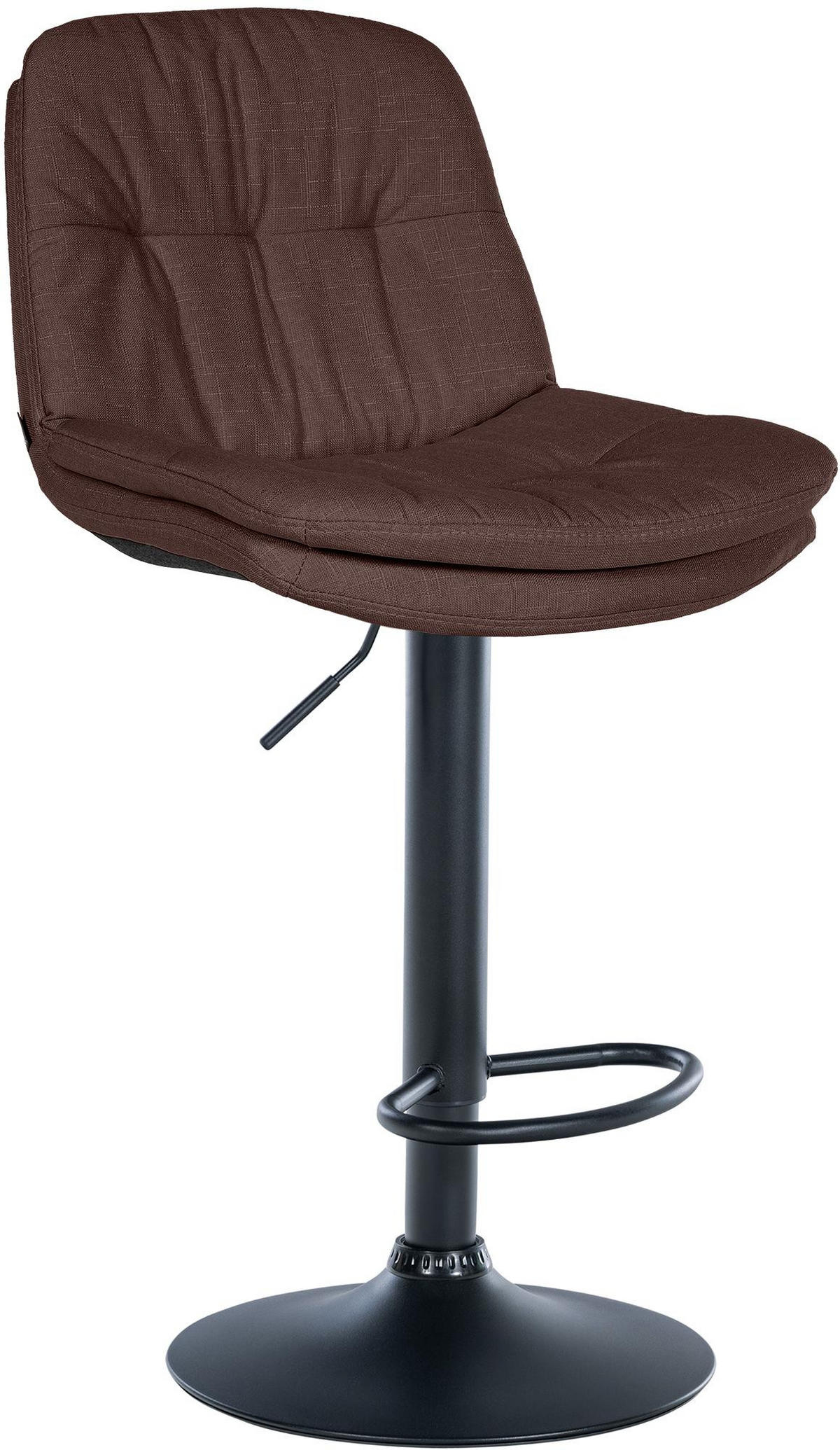 BARHOCKER Stoff braun - Schwarz/Braun, Textil (46/92/54cm) - CLP