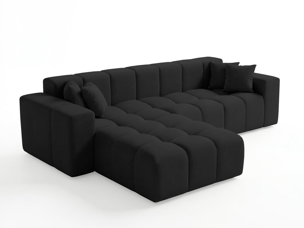 ECKSOFA Loopo Schwarz Links - Schwarz, Holz/Textil (265/180cm) - Graingold