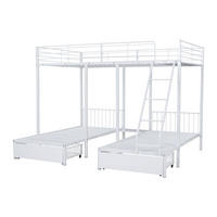 METALLBETT 140/200 cm in Weiß Multifunktionales - Weiß, Metall - KOMHTOM
